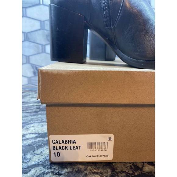 NEW IN BOX Steve Madden‎ Calabria Black Leather Ankle Boot Sz 10 - Picture 7 of 8